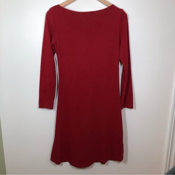 Prairie Underground Organic Cotton Red Long Sleeve  Dress Size XS - Picture 5 of 5